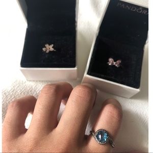 Silver with Blue Pandora Ring